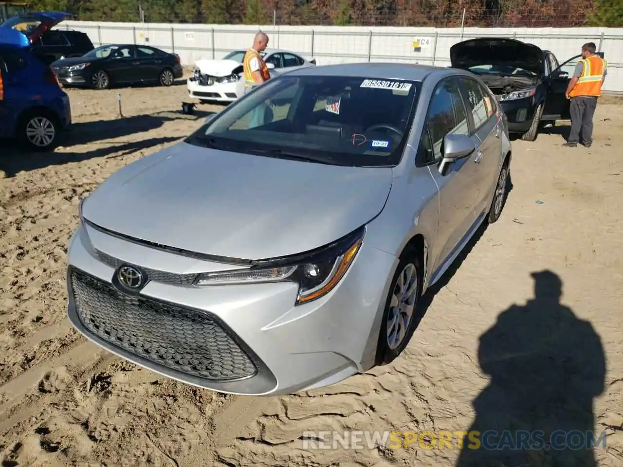 2 Photograph of a damaged car 5YFEPRAE3LP080632 TOYOTA COROLLA 2020