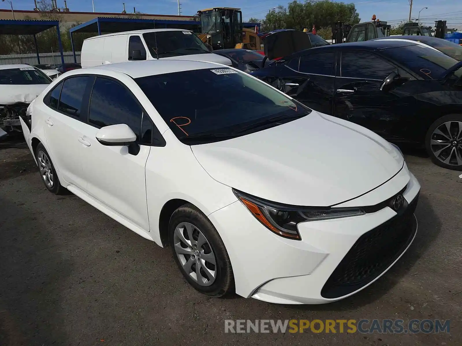 1 Photograph of a damaged car 5YFEPRAE3LP080744 TOYOTA COROLLA 2020