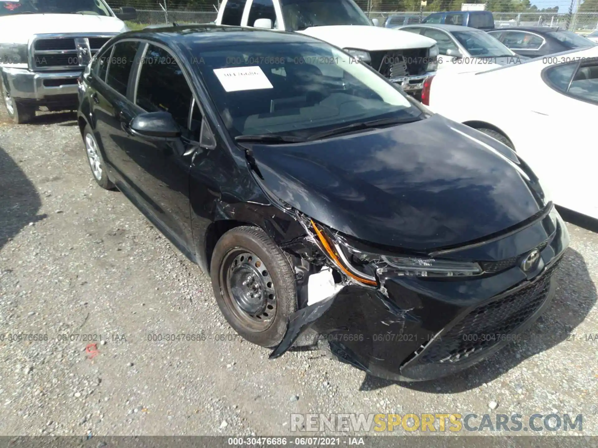 1 Photograph of a damaged car 5YFEPRAE3LP082803 TOYOTA COROLLA 2020