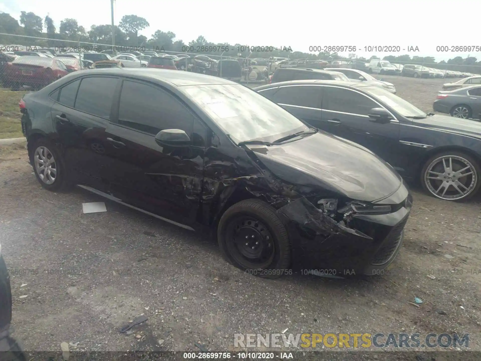 1 Photograph of a damaged car 5YFEPRAE3LP083613 TOYOTA COROLLA 2020