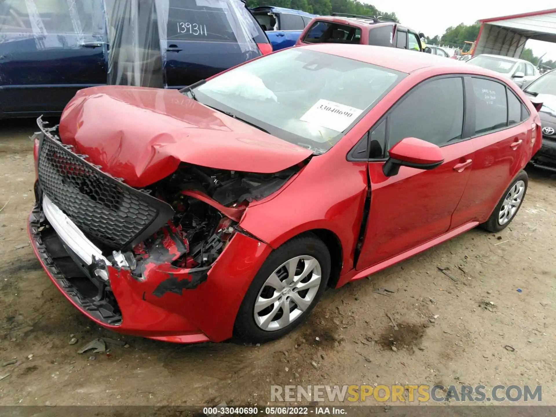 2 Photograph of a damaged car 5YFEPRAE3LP086267 TOYOTA COROLLA 2020