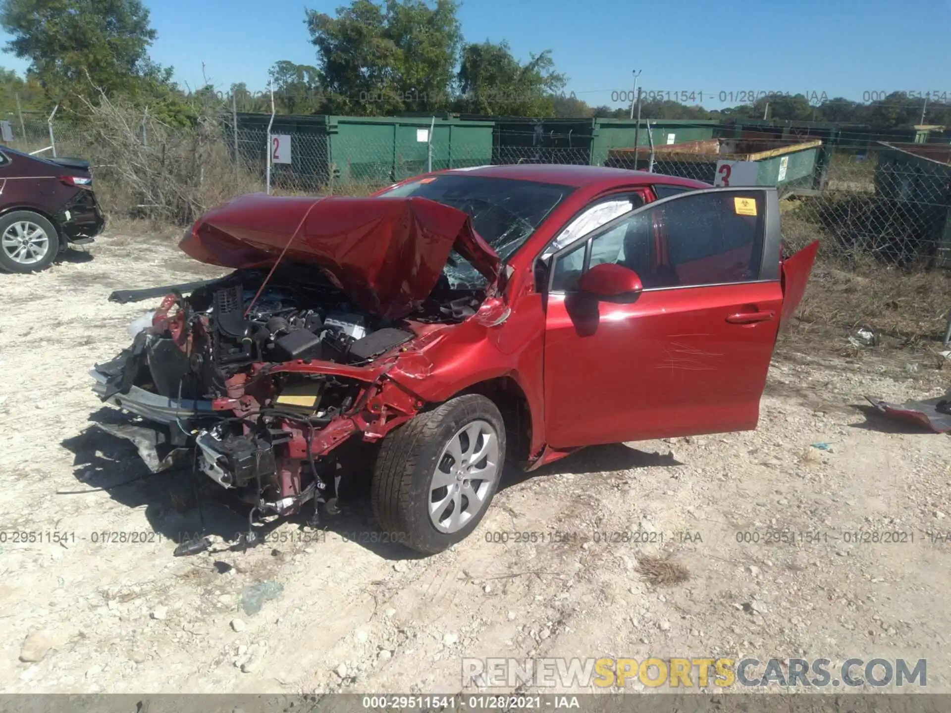 2 Photograph of a damaged car 5YFEPRAE3LP087564 TOYOTA COROLLA 2020