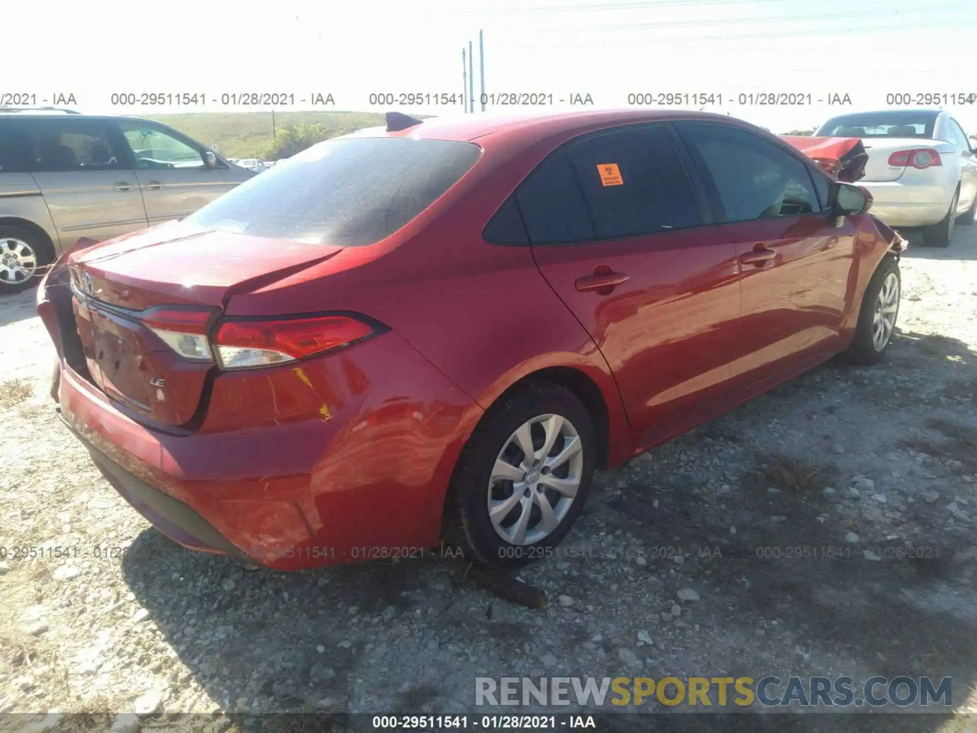 4 Photograph of a damaged car 5YFEPRAE3LP087564 TOYOTA COROLLA 2020