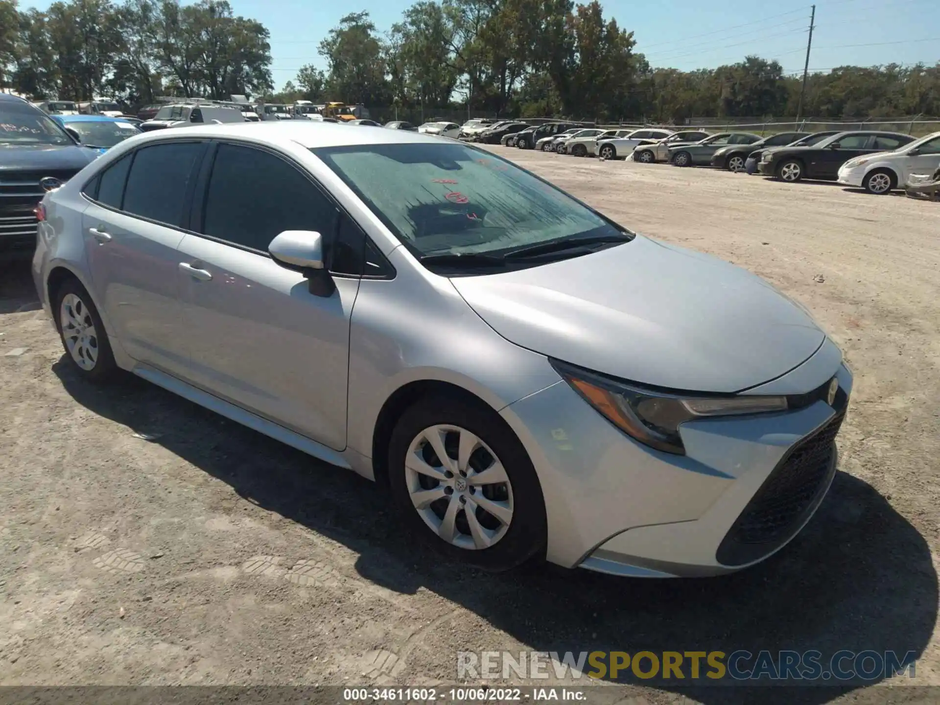 1 Photograph of a damaged car 5YFEPRAE3LP088133 TOYOTA COROLLA 2020