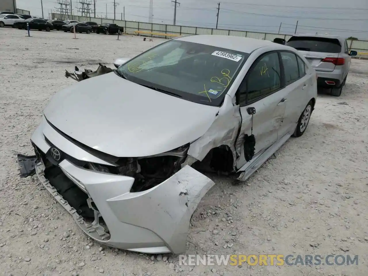 2 Photograph of a damaged car 5YFEPRAE3LP089878 TOYOTA COROLLA 2020