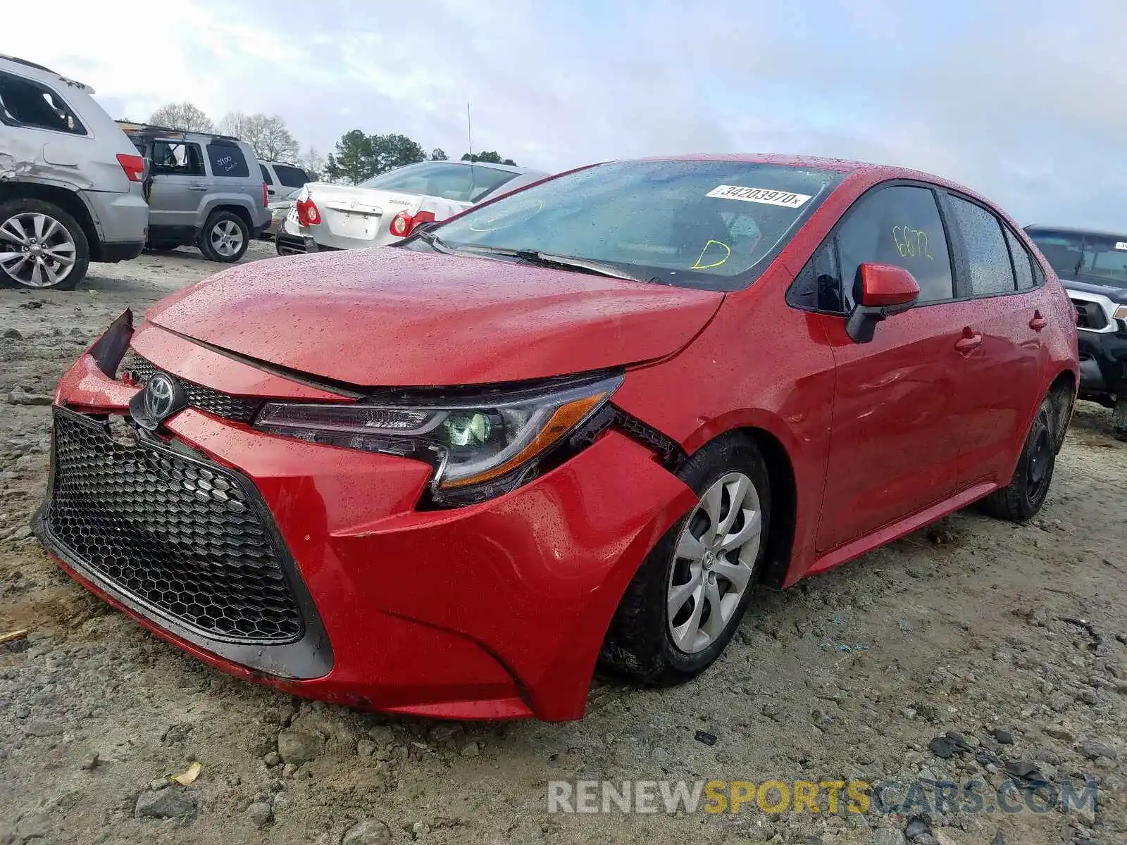 2 Photograph of a damaged car 5YFEPRAE3LP091467 TOYOTA COROLLA 2020