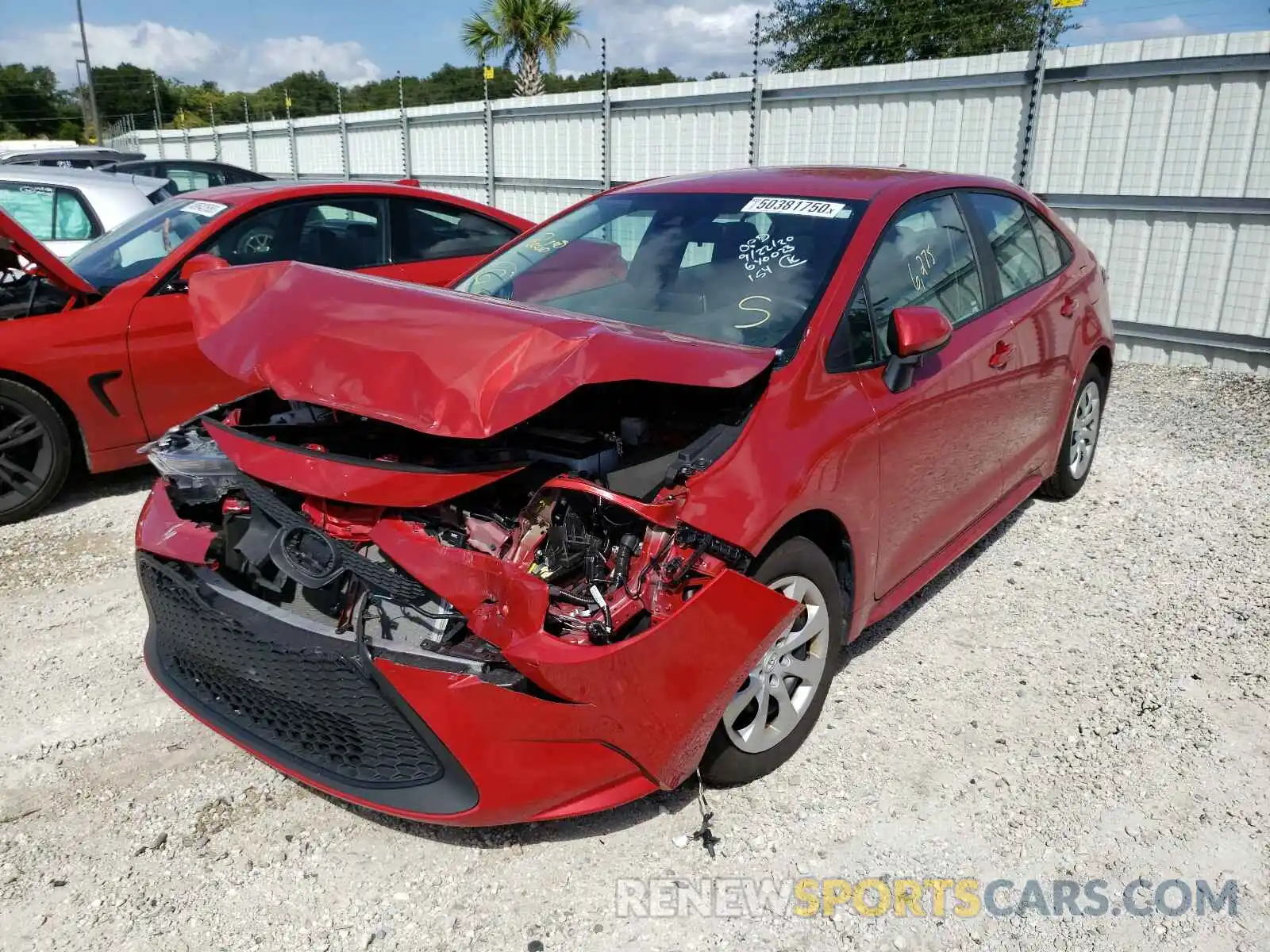 2 Photograph of a damaged car 5YFEPRAE3LP093073 TOYOTA COROLLA 2020