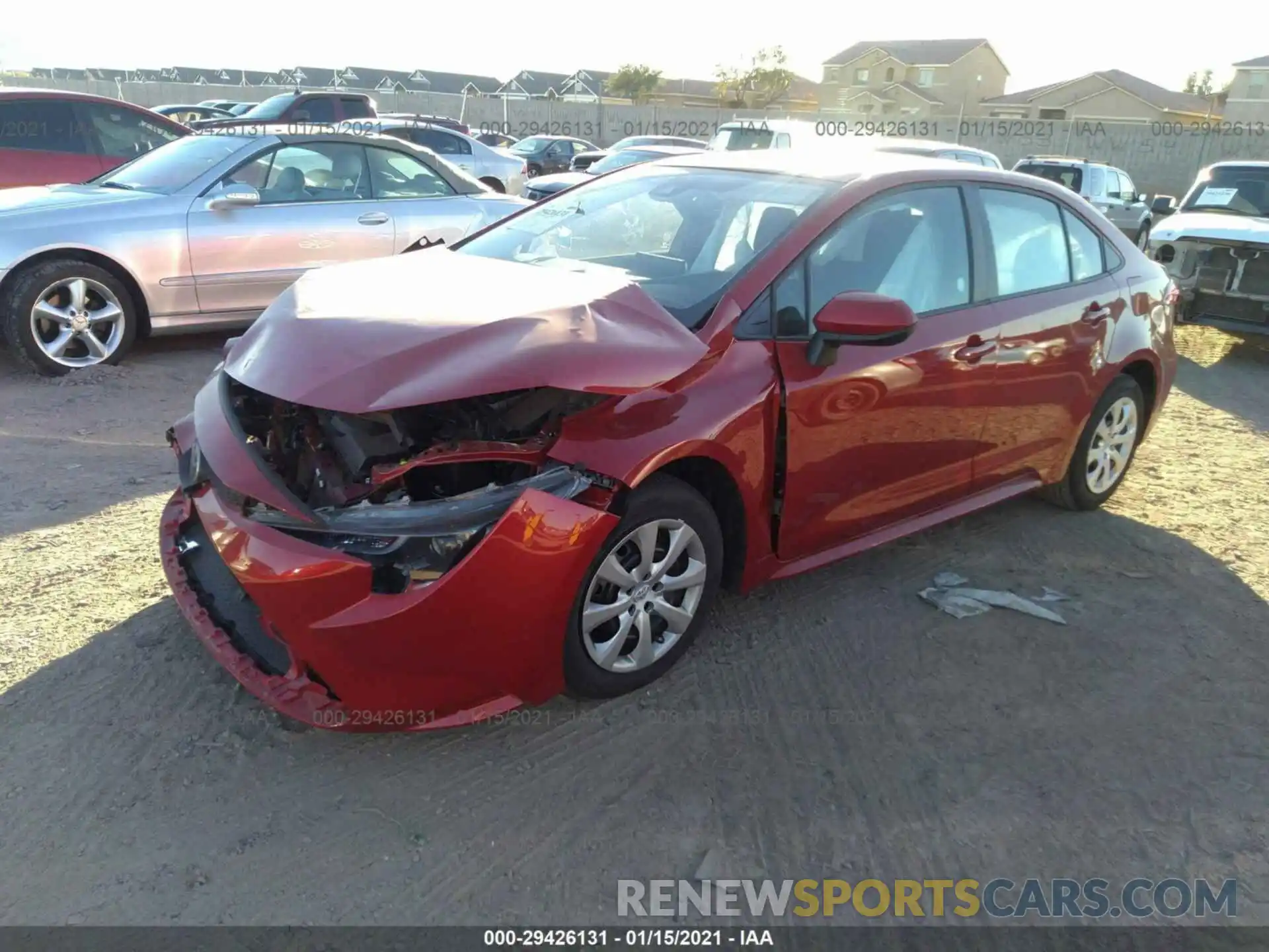 2 Photograph of a damaged car 5YFEPRAE3LP094711 TOYOTA COROLLA 2020