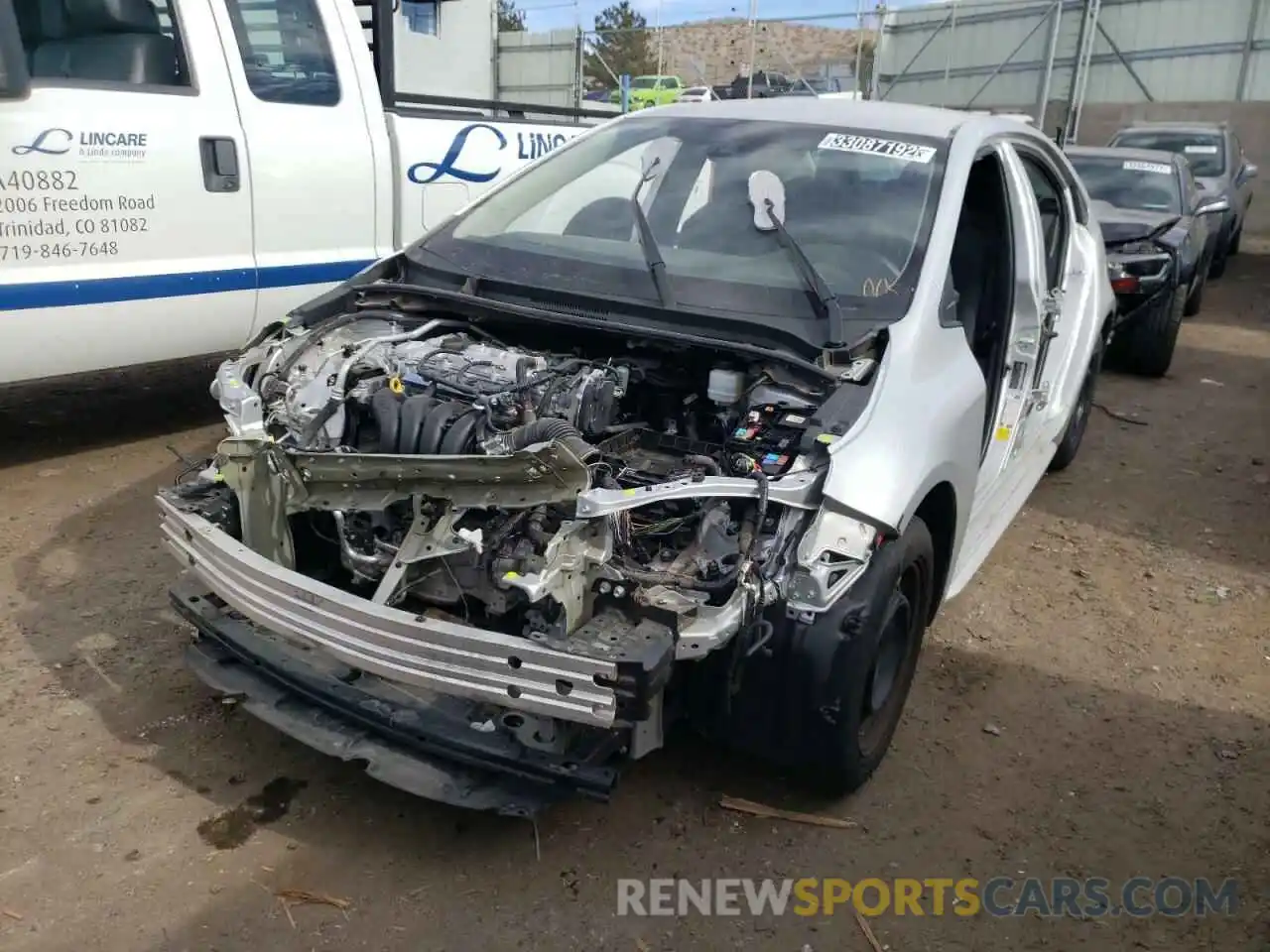 2 Photograph of a damaged car 5YFEPRAE3LP096684 TOYOTA COROLLA 2020