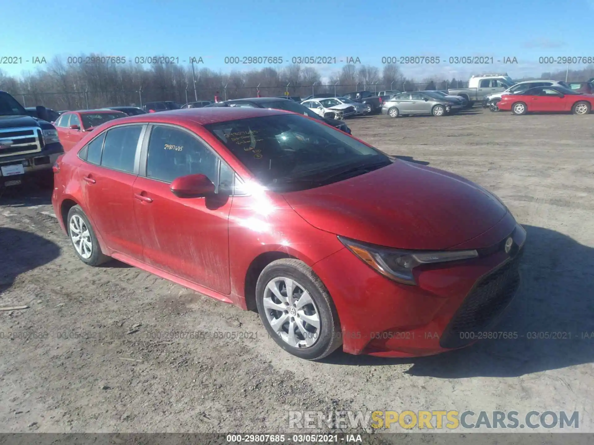 1 Photograph of a damaged car 5YFEPRAE3LP097334 TOYOTA COROLLA 2020