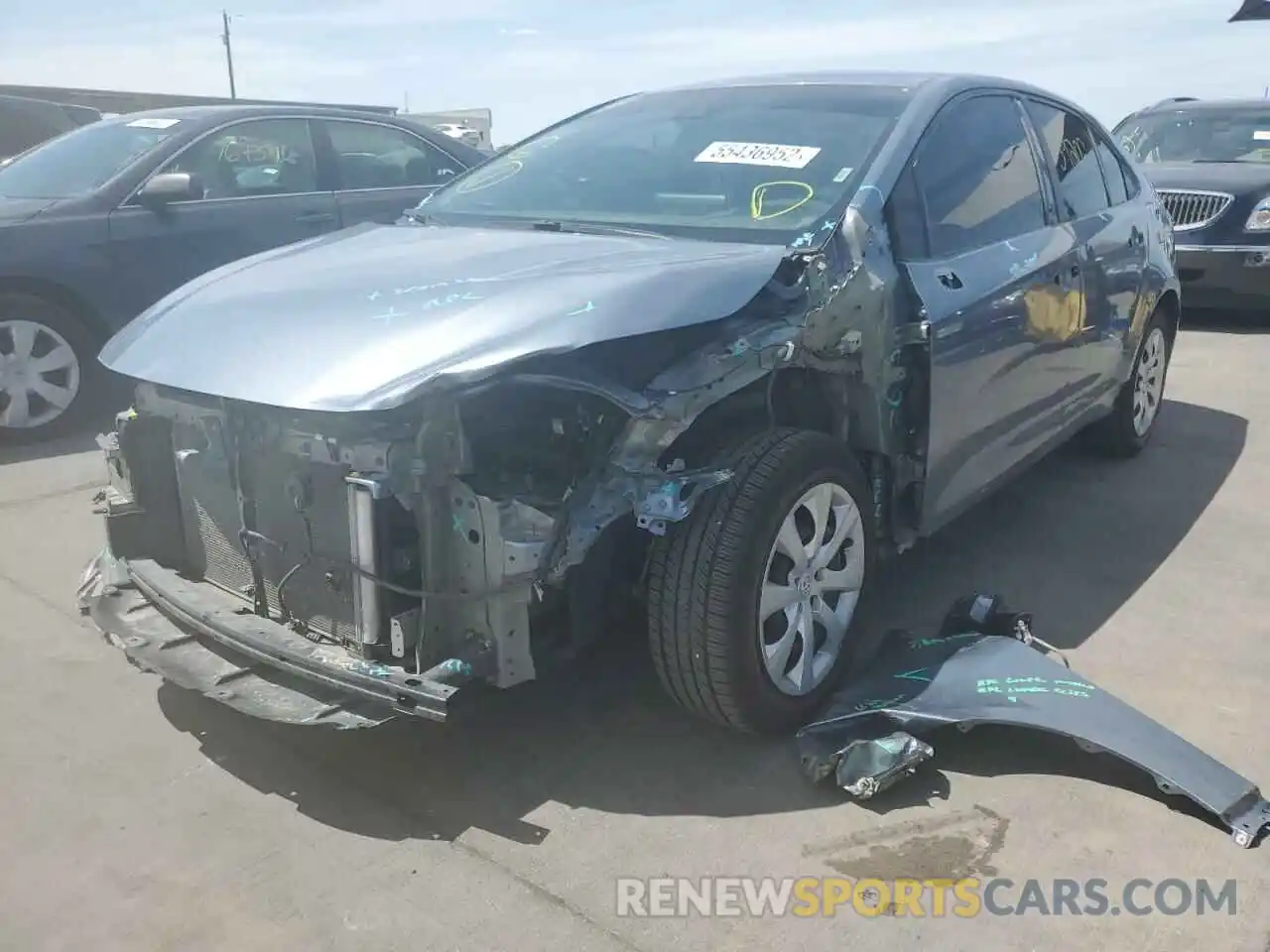 2 Photograph of a damaged car 5YFEPRAE3LP097656 TOYOTA COROLLA 2020