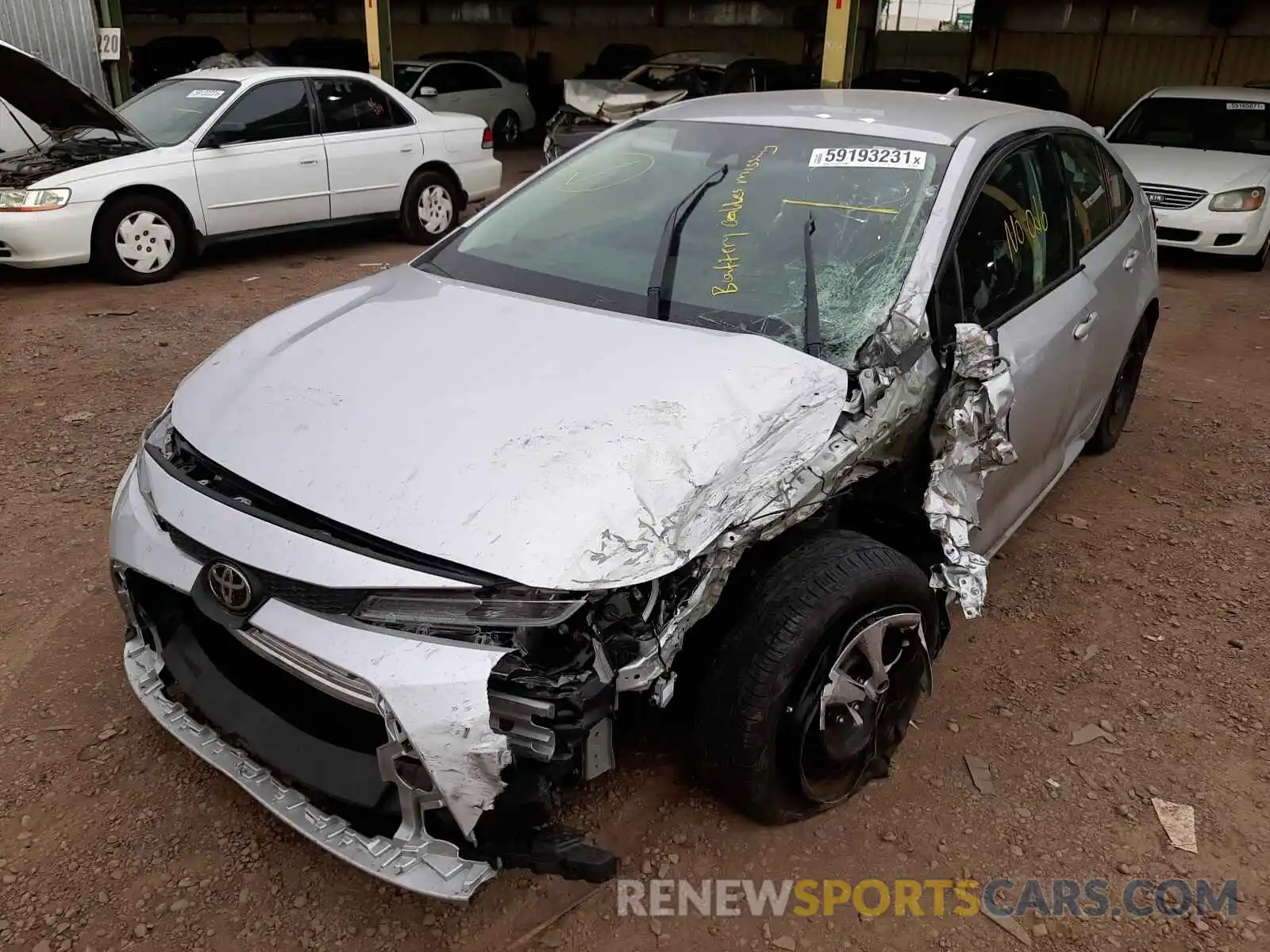 2 Photograph of a damaged car 5YFEPRAE3LP098242 TOYOTA COROLLA 2020