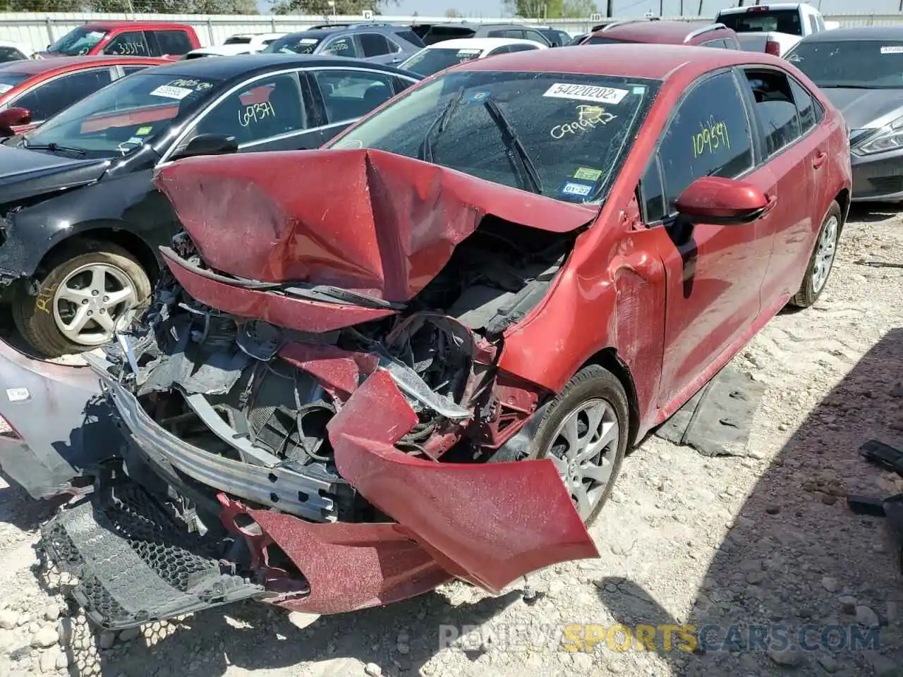 2 Photograph of a damaged car 5YFEPRAE3LP099942 TOYOTA COROLLA 2020