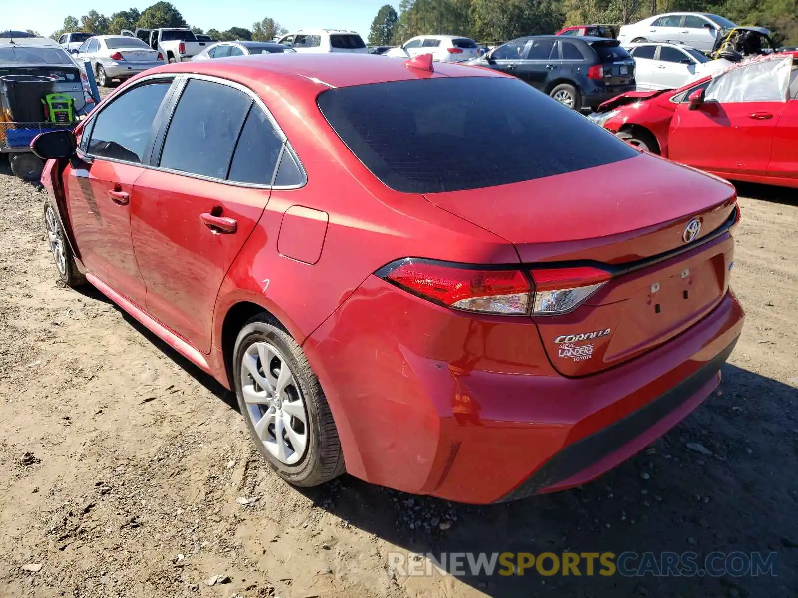 3 Photograph of a damaged car 5YFEPRAE3LP100913 TOYOTA COROLLA 2020