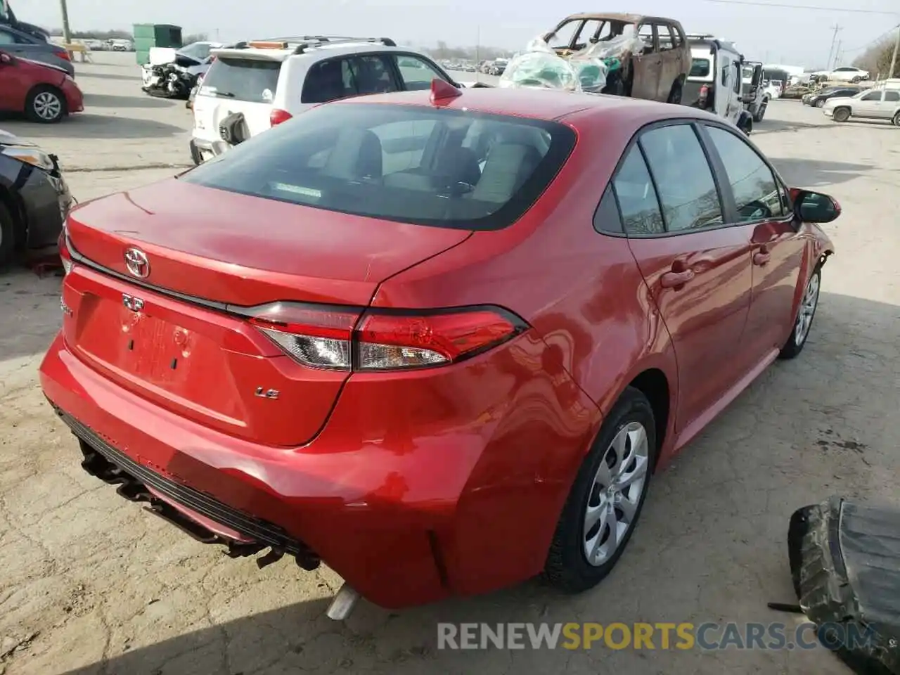 4 Photograph of a damaged car 5YFEPRAE3LP103682 TOYOTA COROLLA 2020