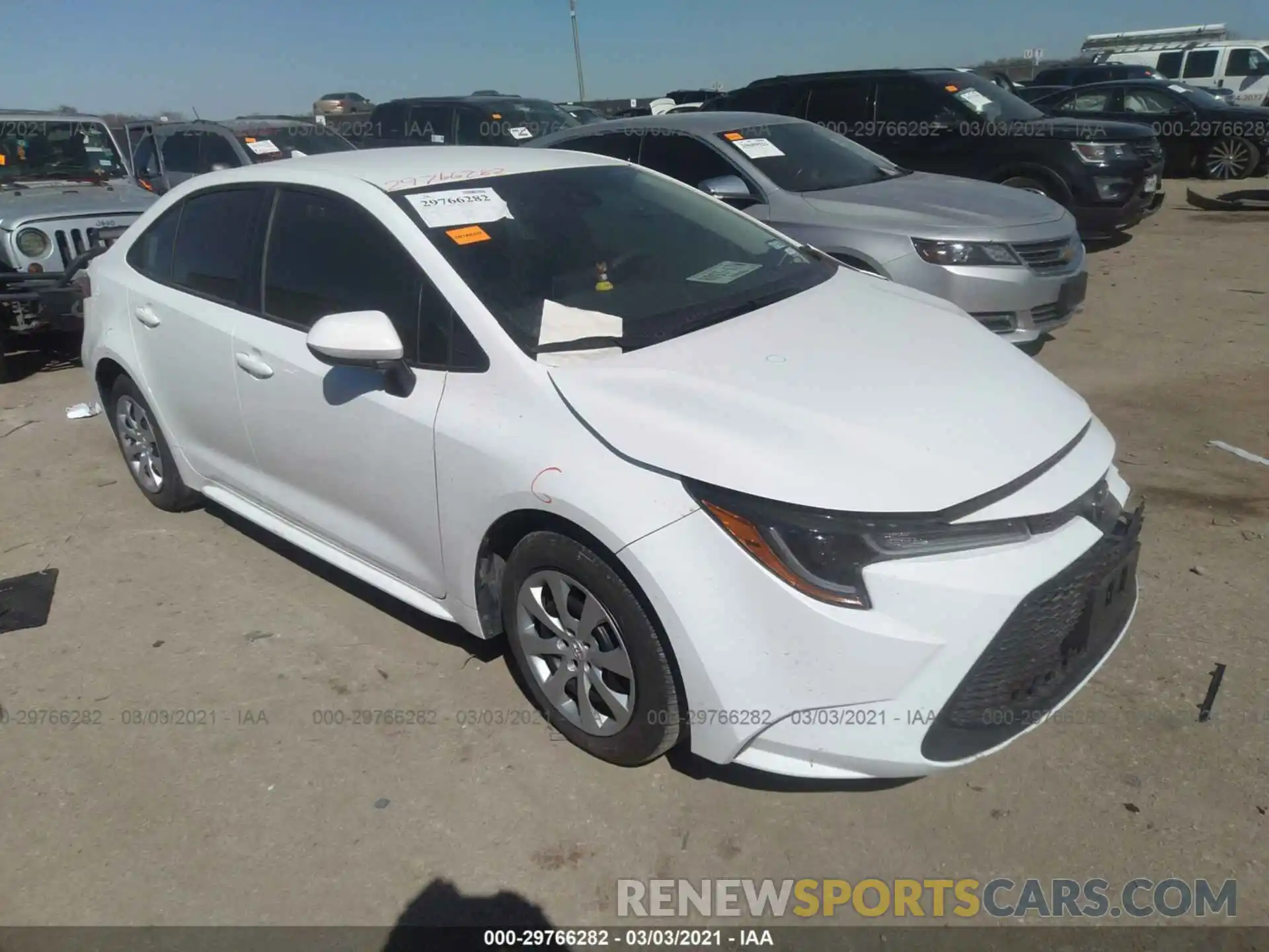 1 Photograph of a damaged car 5YFEPRAE3LP104198 TOYOTA COROLLA 2020