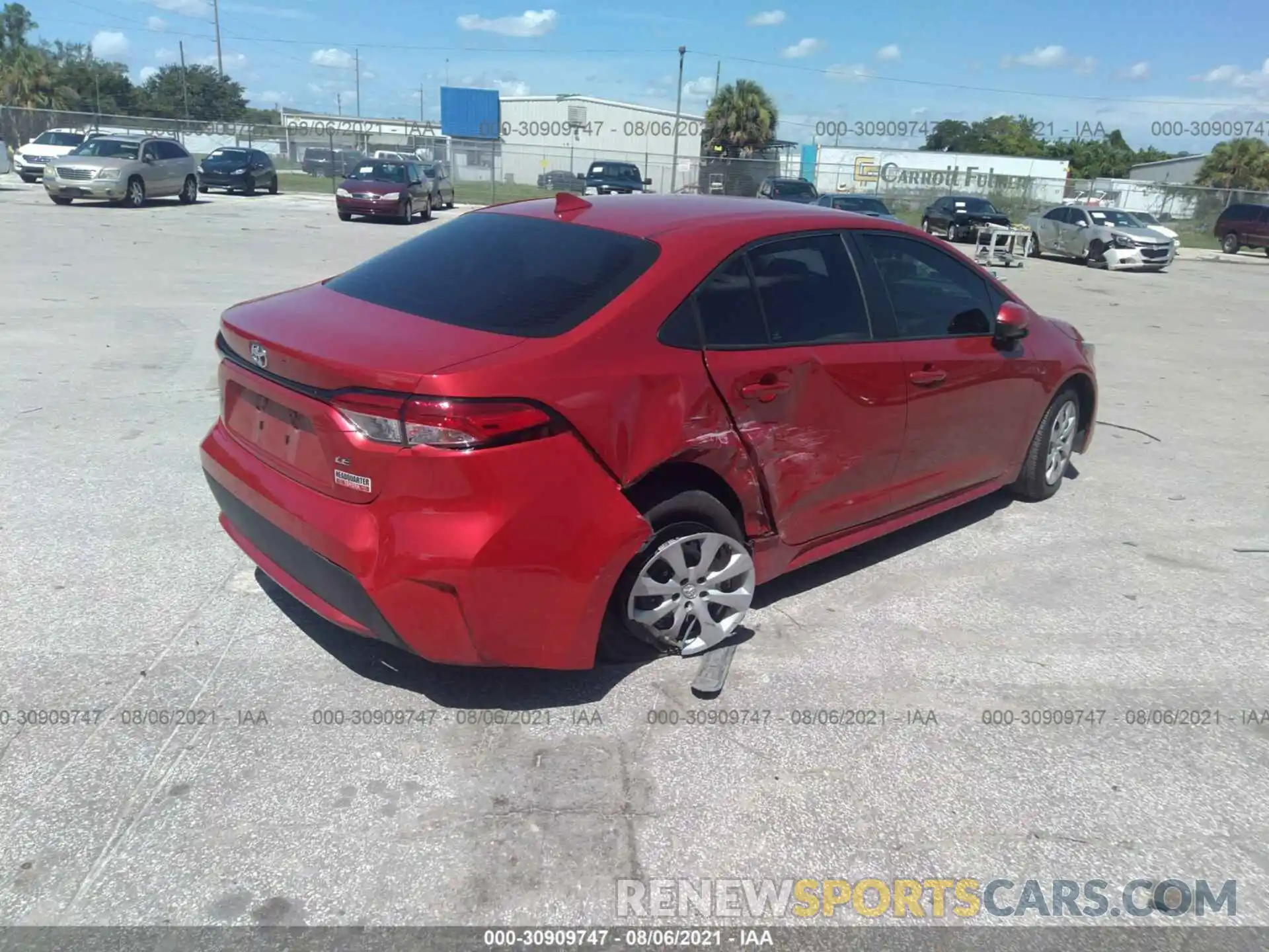 4 Photograph of a damaged car 5YFEPRAE3LP104623 TOYOTA COROLLA 2020