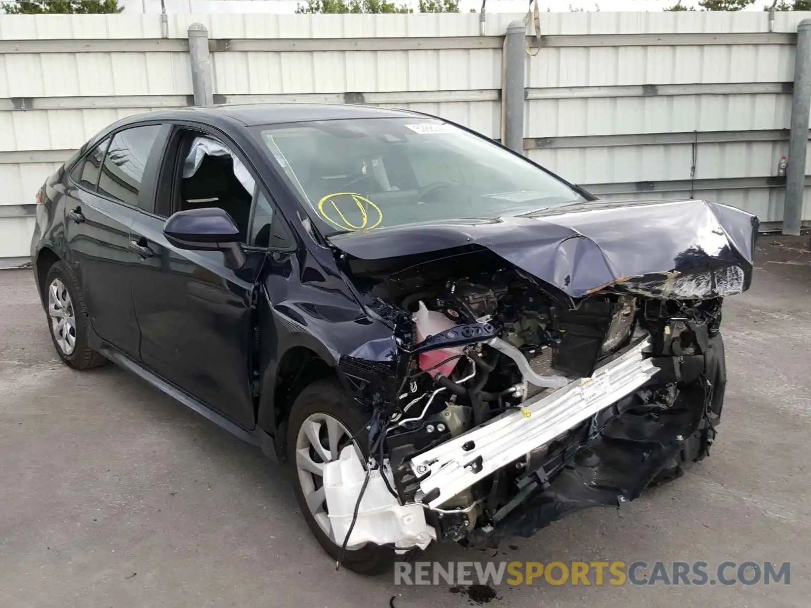 1 Photograph of a damaged car 5YFEPRAE3LP105092 TOYOTA COROLLA 2020