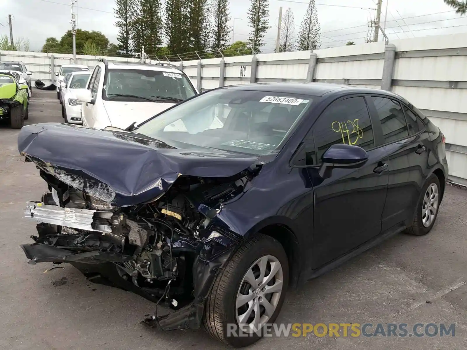 2 Photograph of a damaged car 5YFEPRAE3LP105092 TOYOTA COROLLA 2020