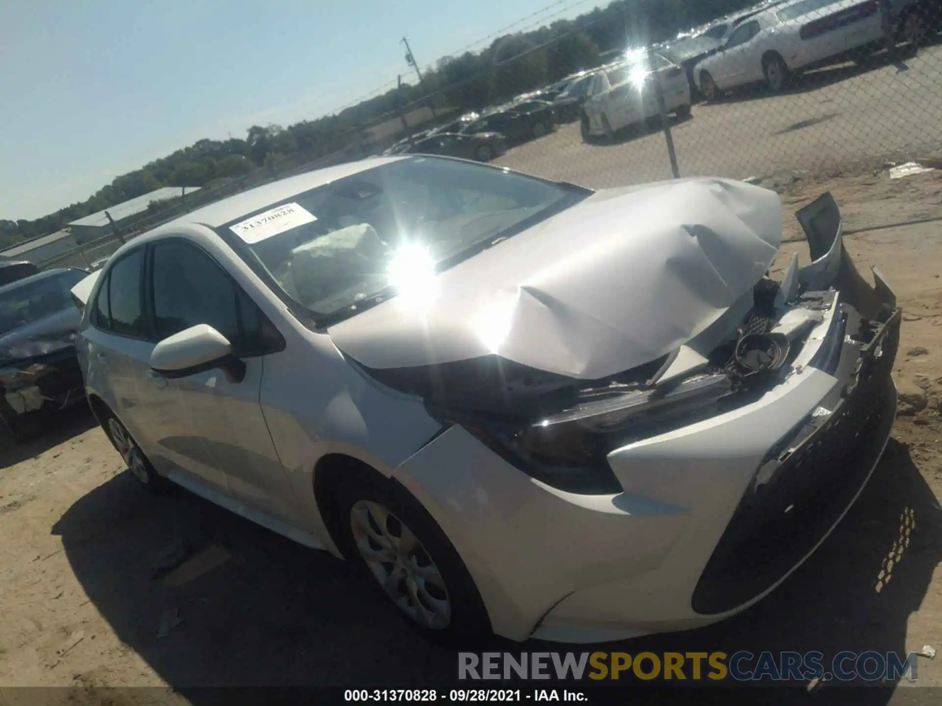 1 Photograph of a damaged car 5YFEPRAE3LP108820 TOYOTA COROLLA 2020