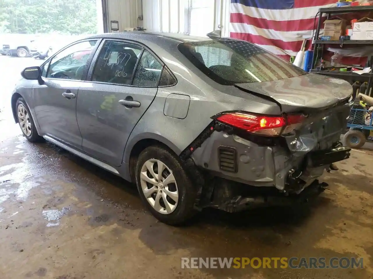 3 Photograph of a damaged car 5YFEPRAE3LP109871 TOYOTA COROLLA 2020