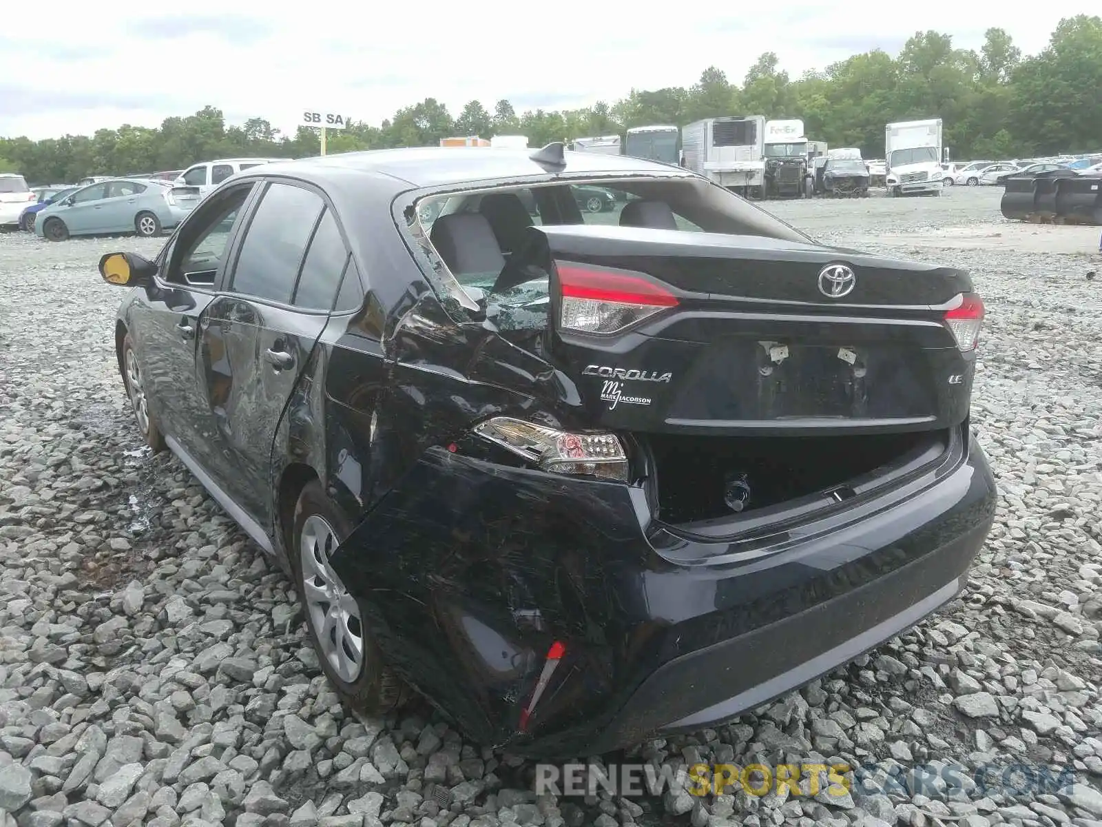 3 Photograph of a damaged car 5YFEPRAE3LP112186 TOYOTA COROLLA 2020