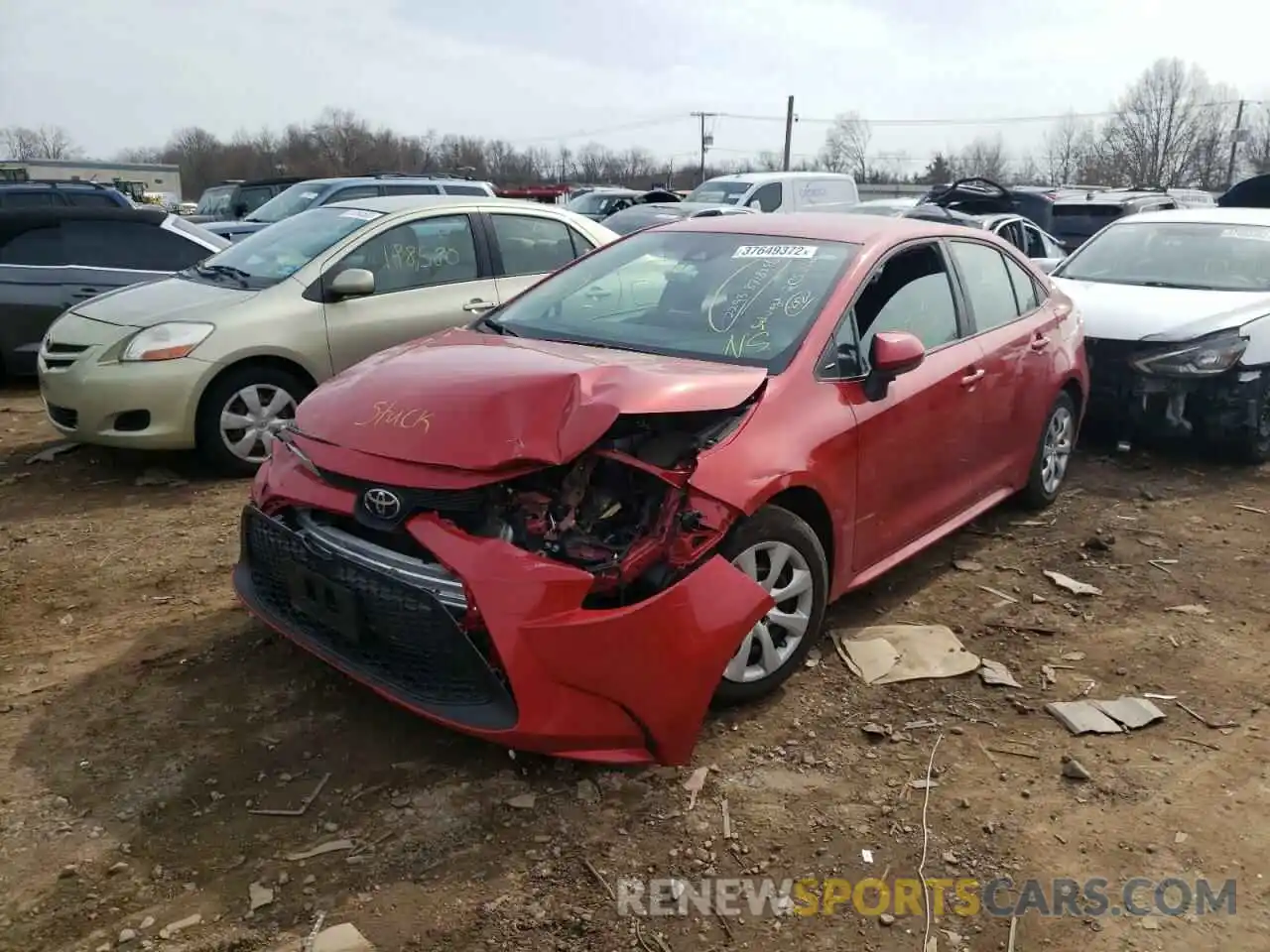 2 Photograph of a damaged car 5YFEPRAE3LP112642 TOYOTA COROLLA 2020