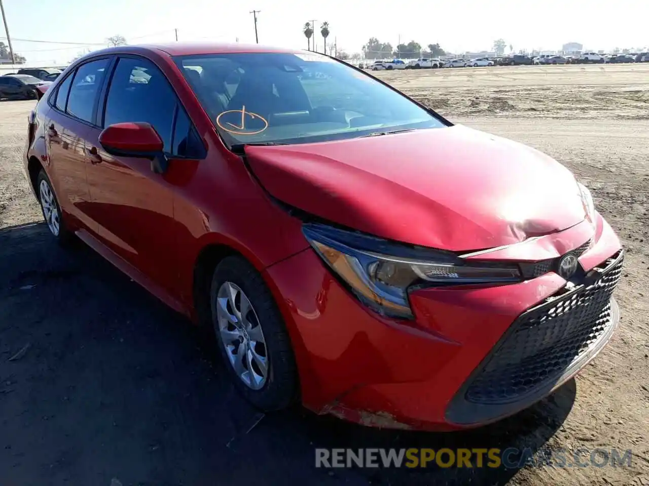 1 Photograph of a damaged car 5YFEPRAE3LP114651 TOYOTA COROLLA 2020