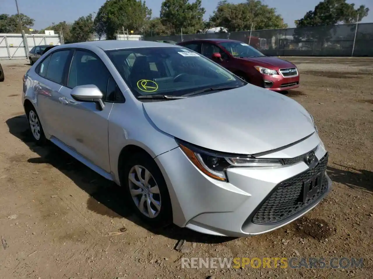 1 Photograph of a damaged car 5YFEPRAE3LP119056 TOYOTA COROLLA 2020