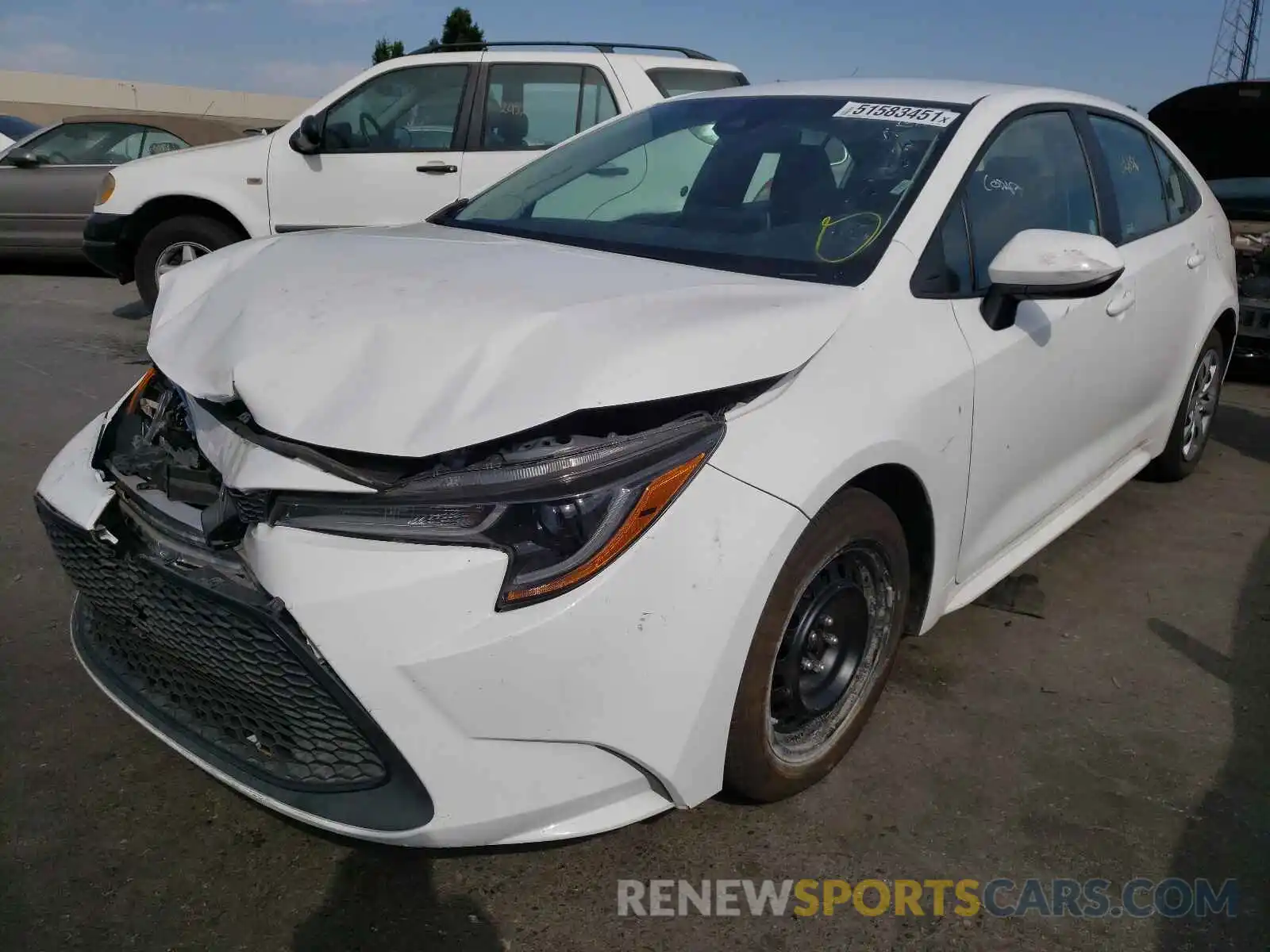 2 Photograph of a damaged car 5YFEPRAE3LP119705 TOYOTA COROLLA 2020