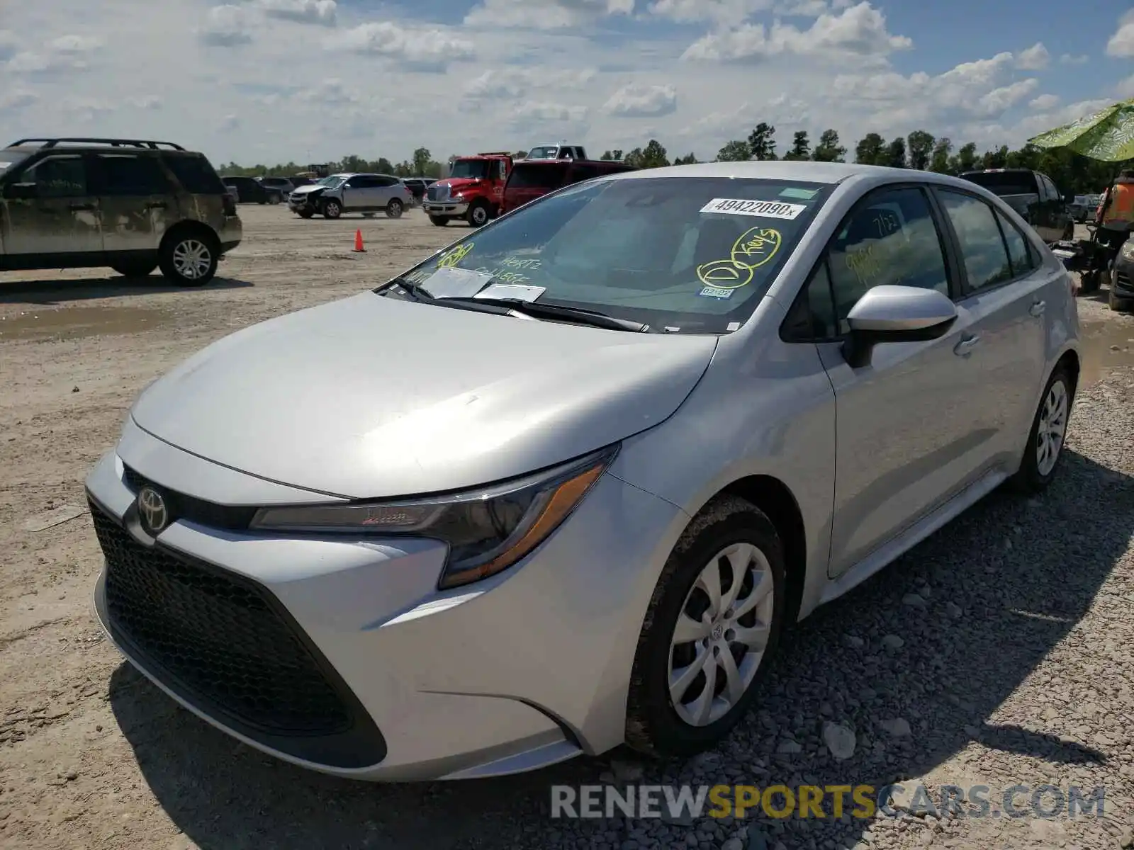 2 Photograph of a damaged car 5YFEPRAE3LP119901 TOYOTA COROLLA 2020