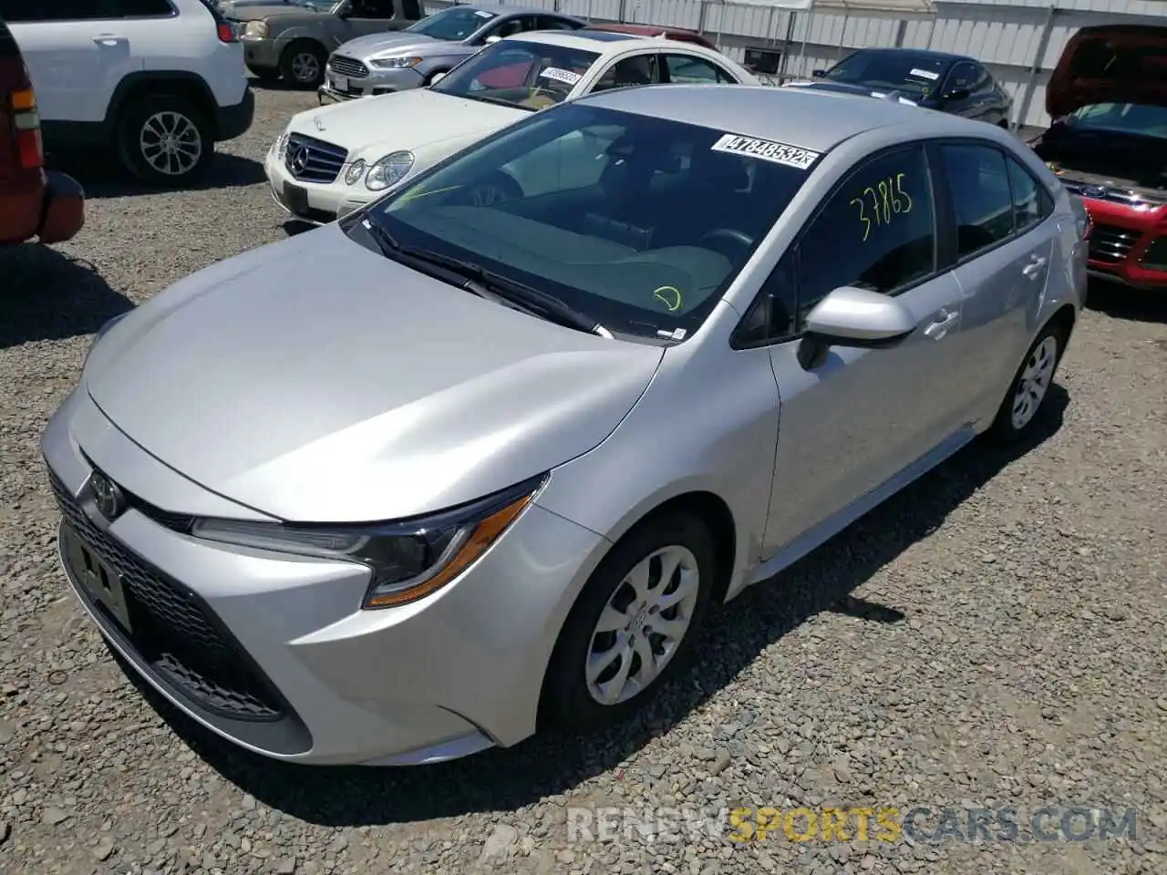 2 Photograph of a damaged car 5YFEPRAE3LP120143 TOYOTA COROLLA 2020