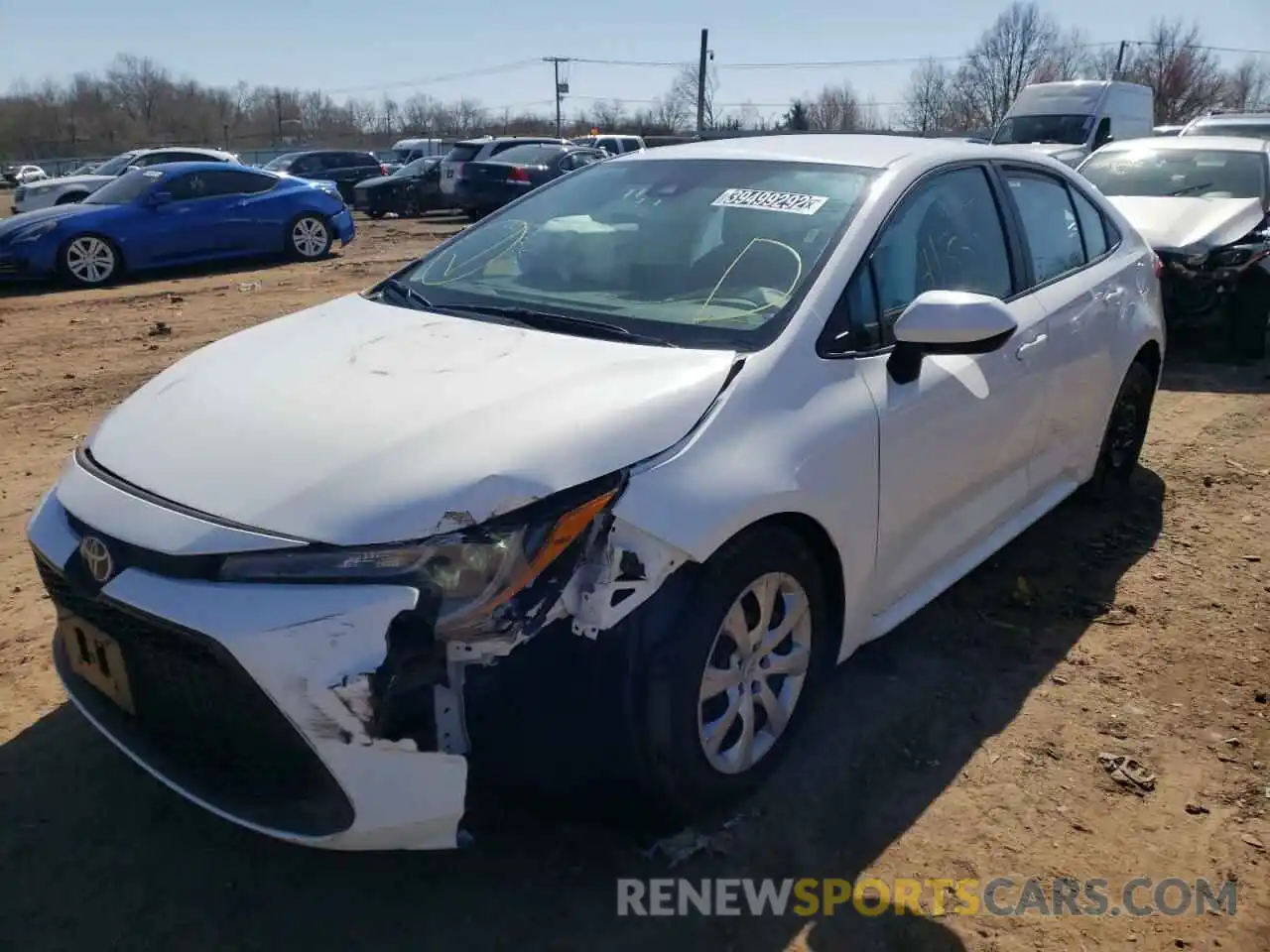 2 Photograph of a damaged car 5YFEPRAE3LP120269 TOYOTA COROLLA 2020