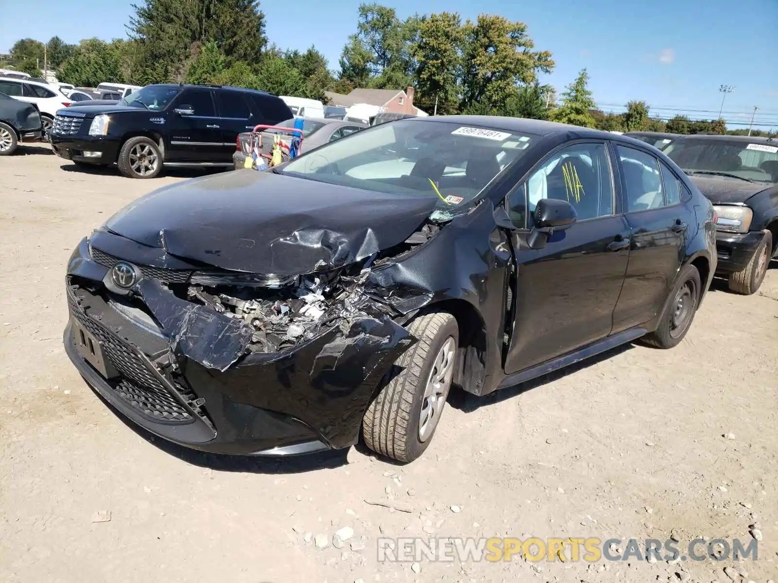 2 Photograph of a damaged car 5YFEPRAE3LP120661 TOYOTA COROLLA 2020