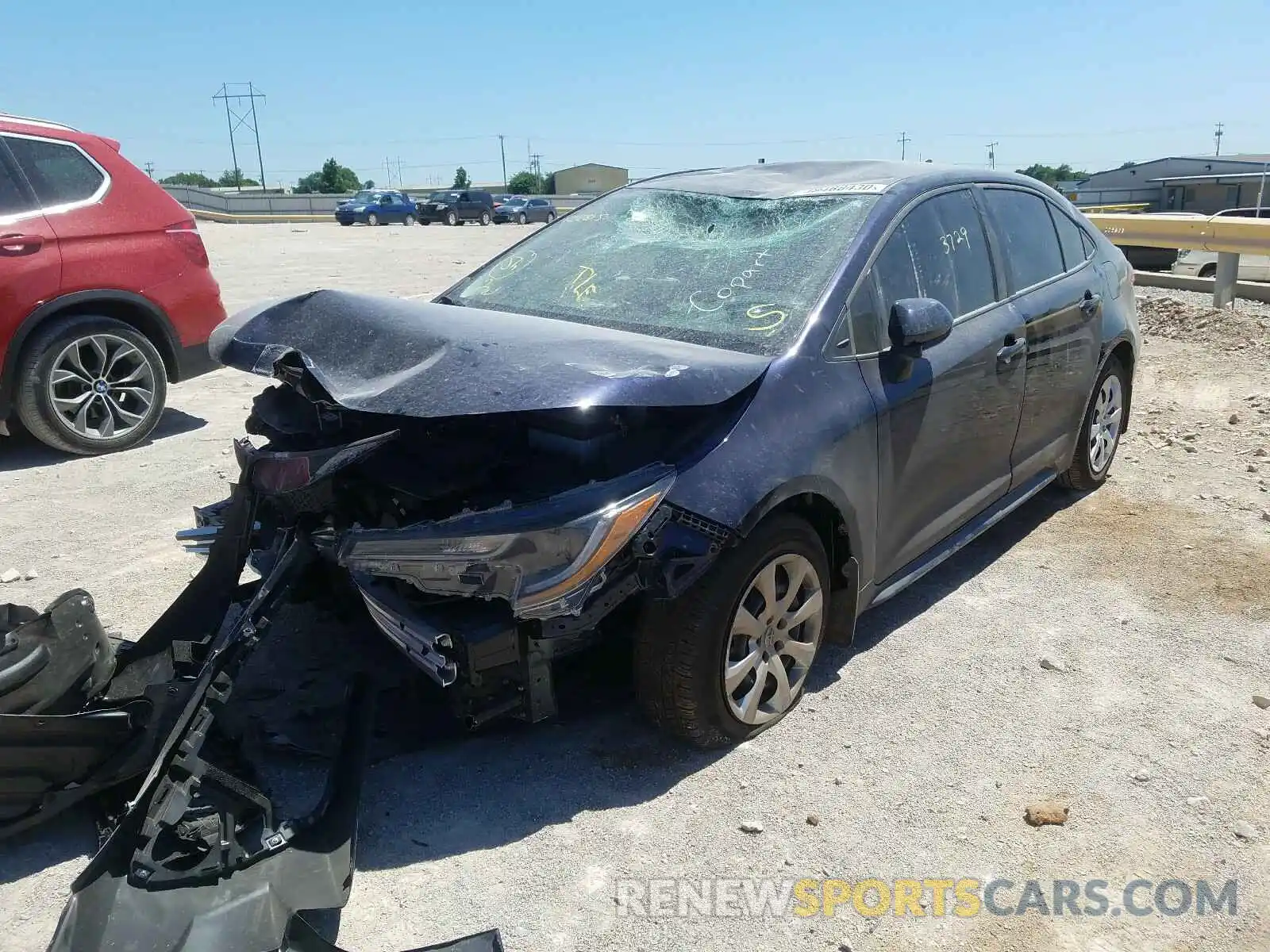 2 Photograph of a damaged car 5YFEPRAE3LP122815 TOYOTA COROLLA 2020