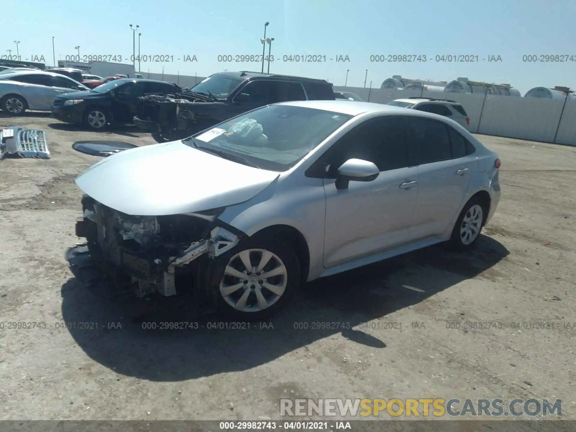 2 Photograph of a damaged car 5YFEPRAE3LP126038 TOYOTA COROLLA 2020