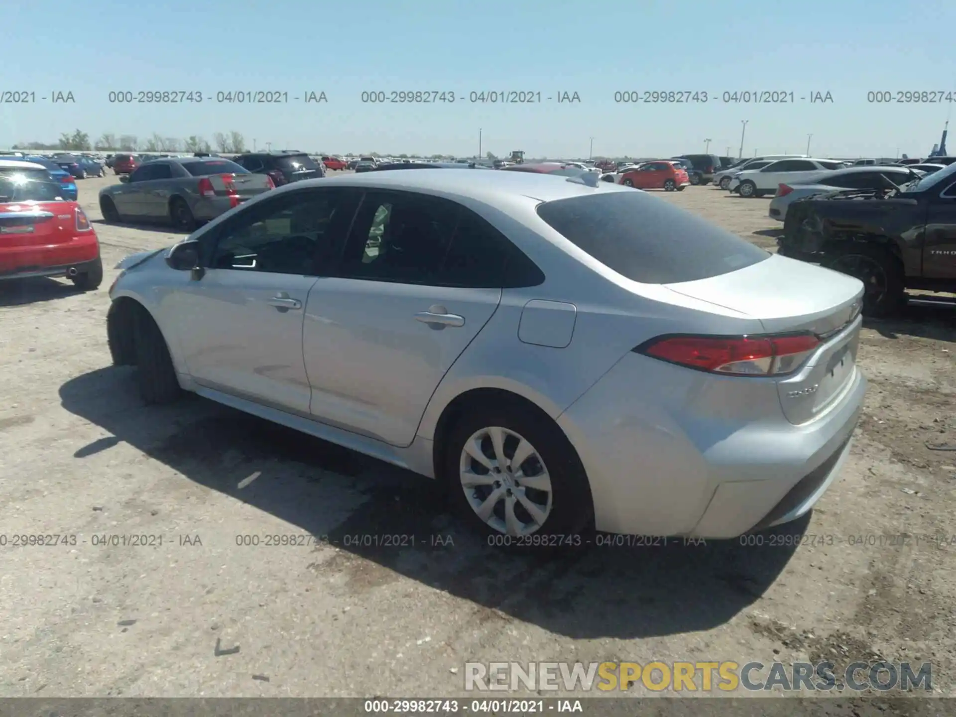 3 Photograph of a damaged car 5YFEPRAE3LP126038 TOYOTA COROLLA 2020