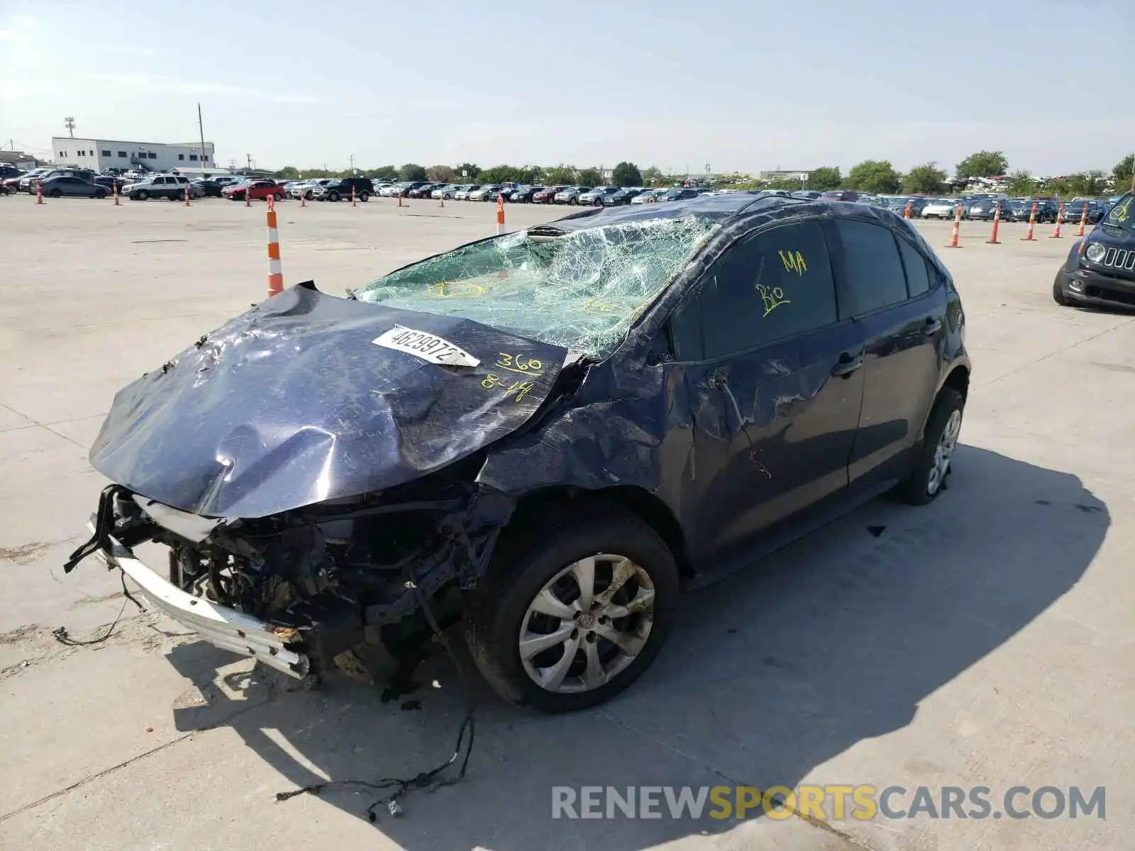 2 Photograph of a damaged car 5YFEPRAE3LP128274 TOYOTA COROLLA 2020