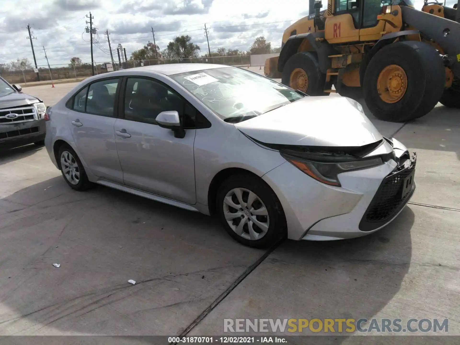 1 Photograph of a damaged car 5YFEPRAE3LP132311 TOYOTA COROLLA 2020