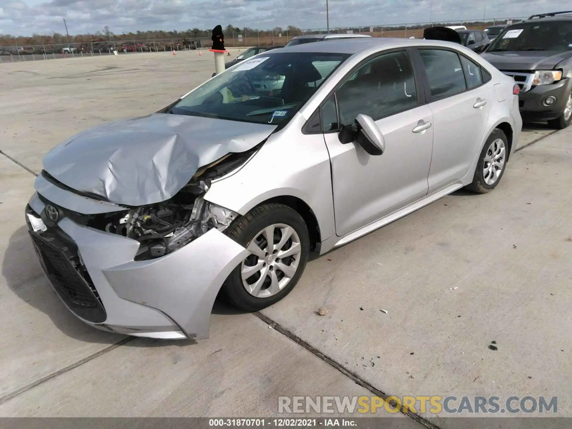 2 Photograph of a damaged car 5YFEPRAE3LP132311 TOYOTA COROLLA 2020