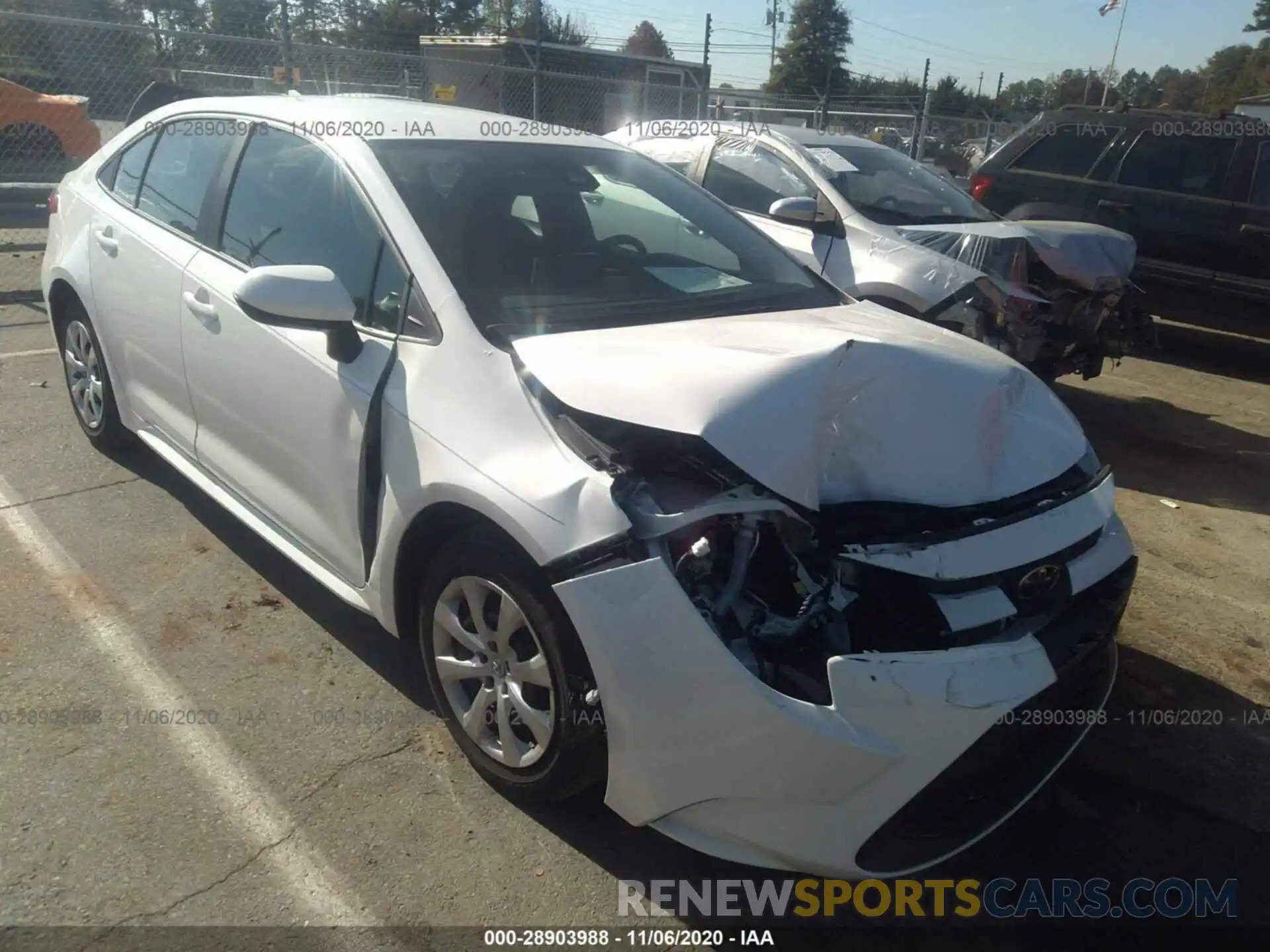 1 Photograph of a damaged car 5YFEPRAE3LP134172 TOYOTA COROLLA 2020