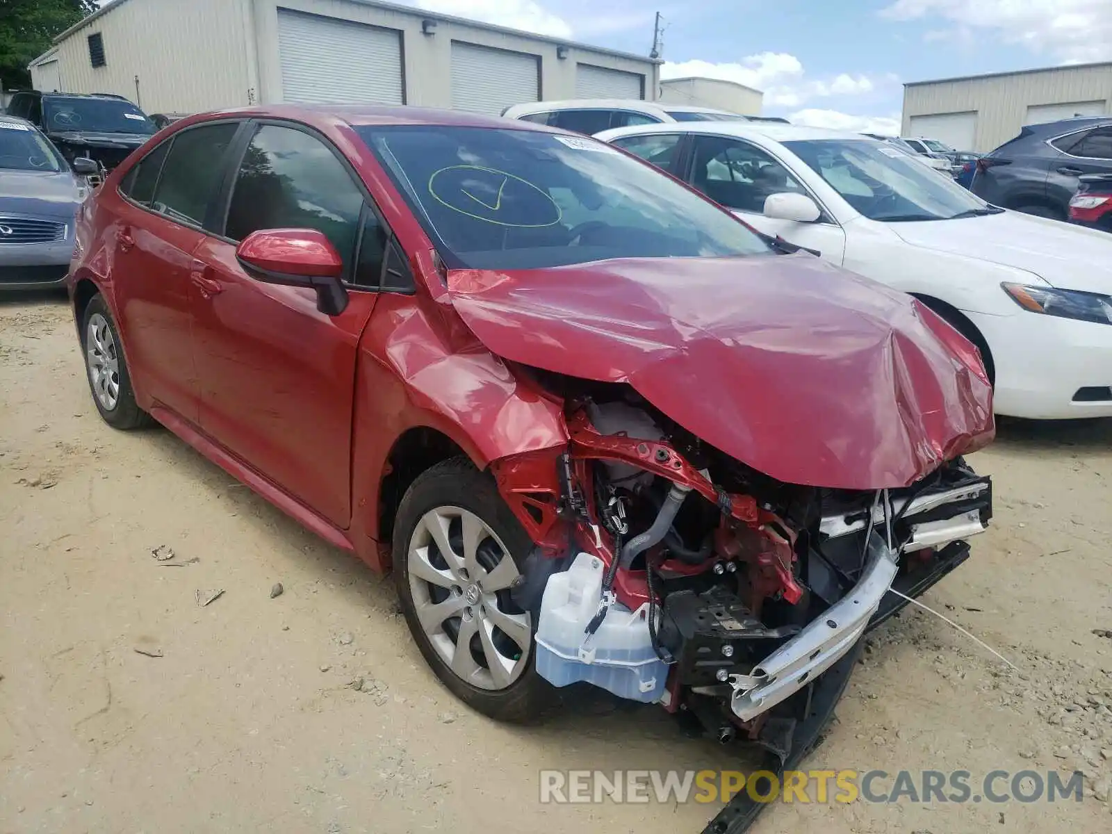 1 Photograph of a damaged car 5YFEPRAE3LP135905 TOYOTA COROLLA 2020