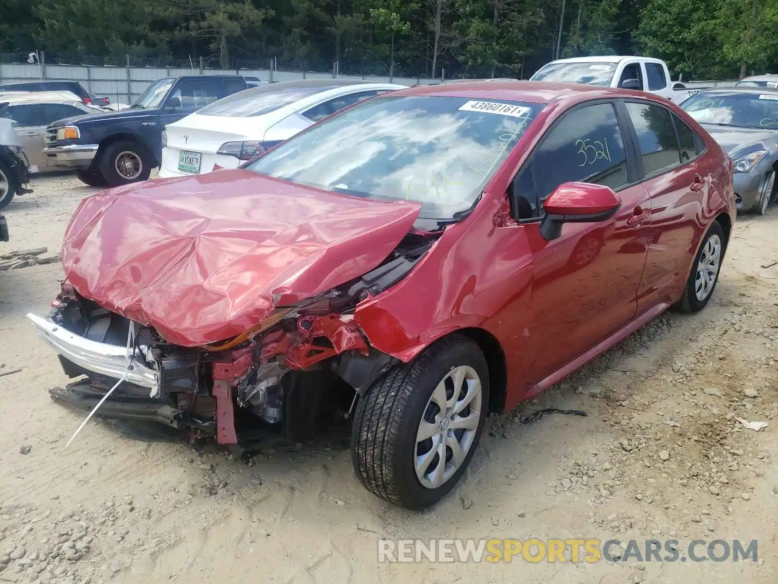 2 Photograph of a damaged car 5YFEPRAE3LP135905 TOYOTA COROLLA 2020