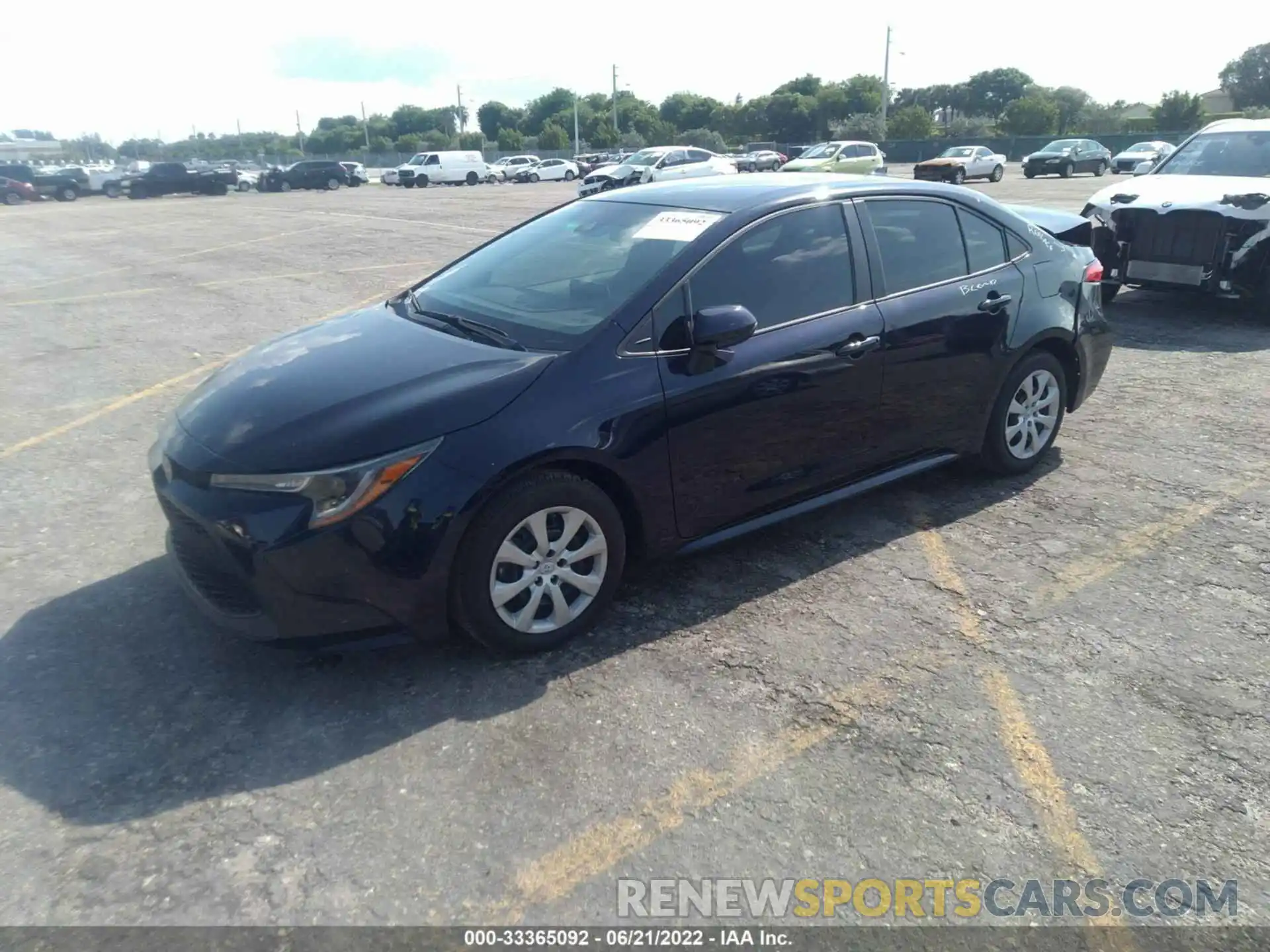 2 Photograph of a damaged car 5YFEPRAE3LP138139 TOYOTA COROLLA 2020