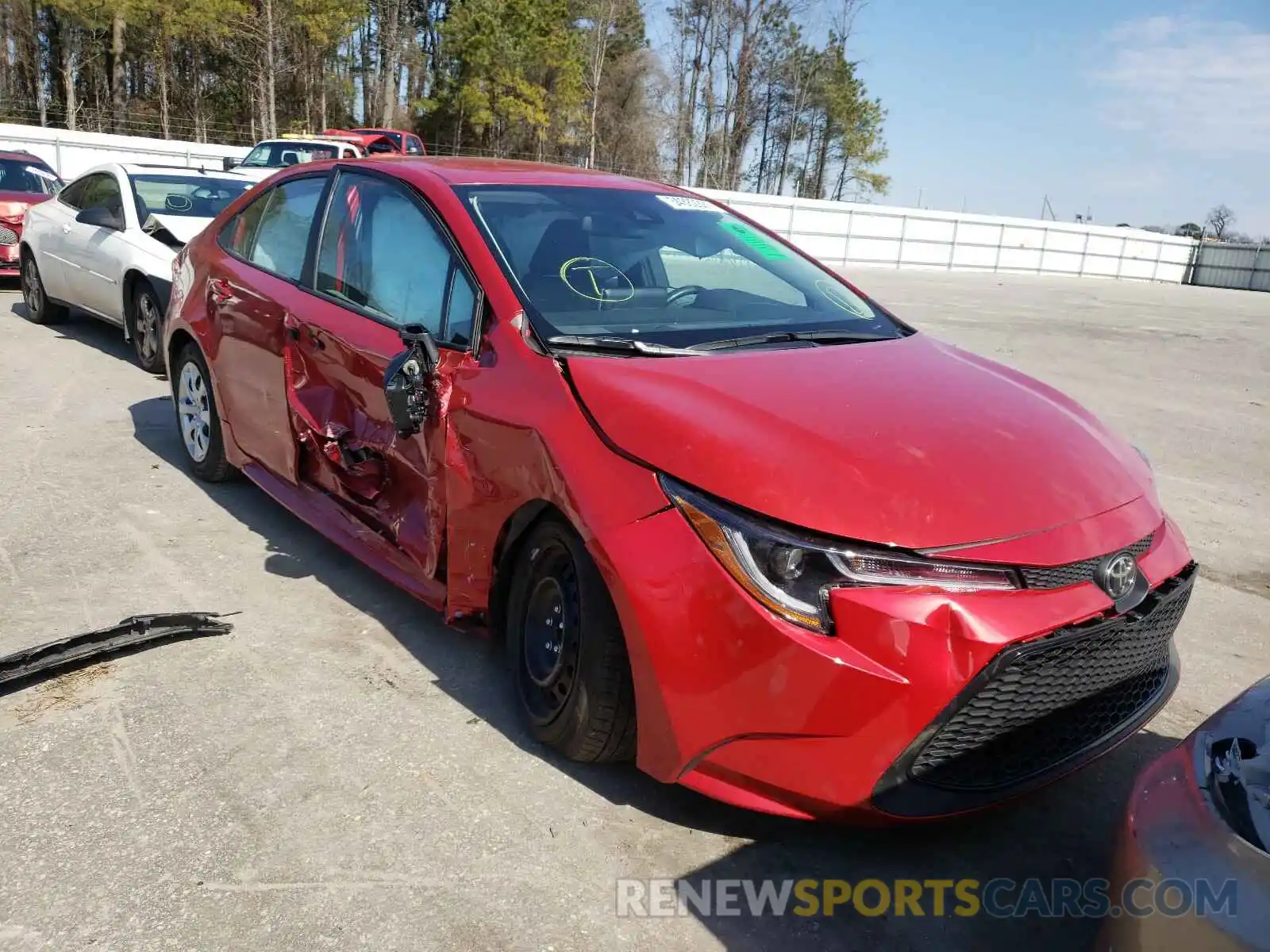 1 Photograph of a damaged car 5YFEPRAE3LP140408 TOYOTA COROLLA 2020