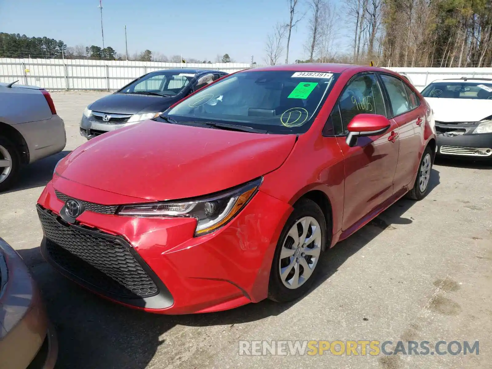 2 Photograph of a damaged car 5YFEPRAE3LP140408 TOYOTA COROLLA 2020