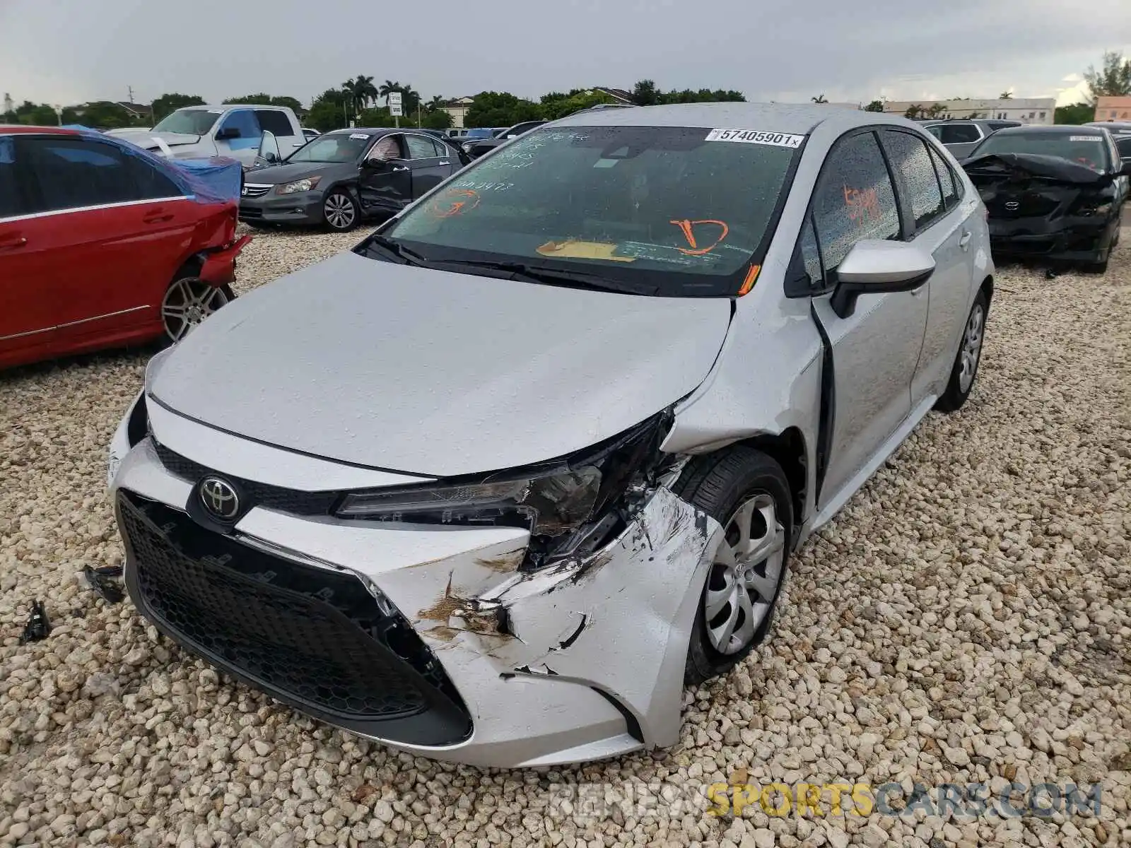 2 Photograph of a damaged car 5YFEPRAE3LP140473 TOYOTA COROLLA 2020