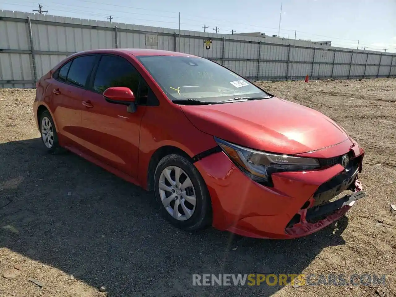 1 Photograph of a damaged car 5YFEPRAE3LP140649 TOYOTA COROLLA 2020