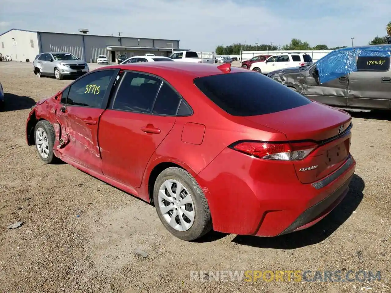 3 Photograph of a damaged car 5YFEPRAE3LP140649 TOYOTA COROLLA 2020