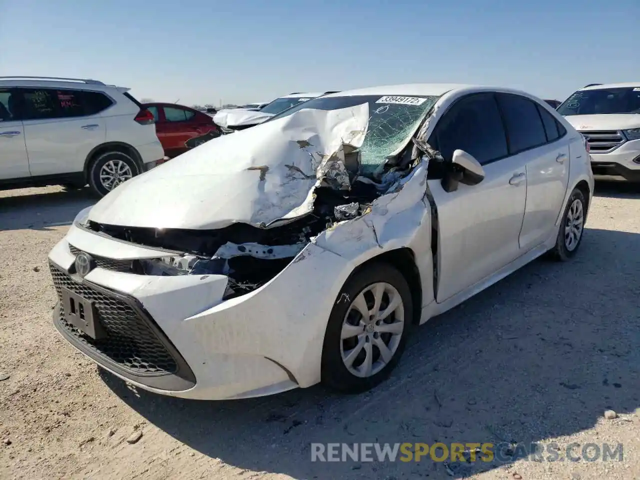 2 Photograph of a damaged car 5YFEPRAE3LP140697 TOYOTA COROLLA 2020